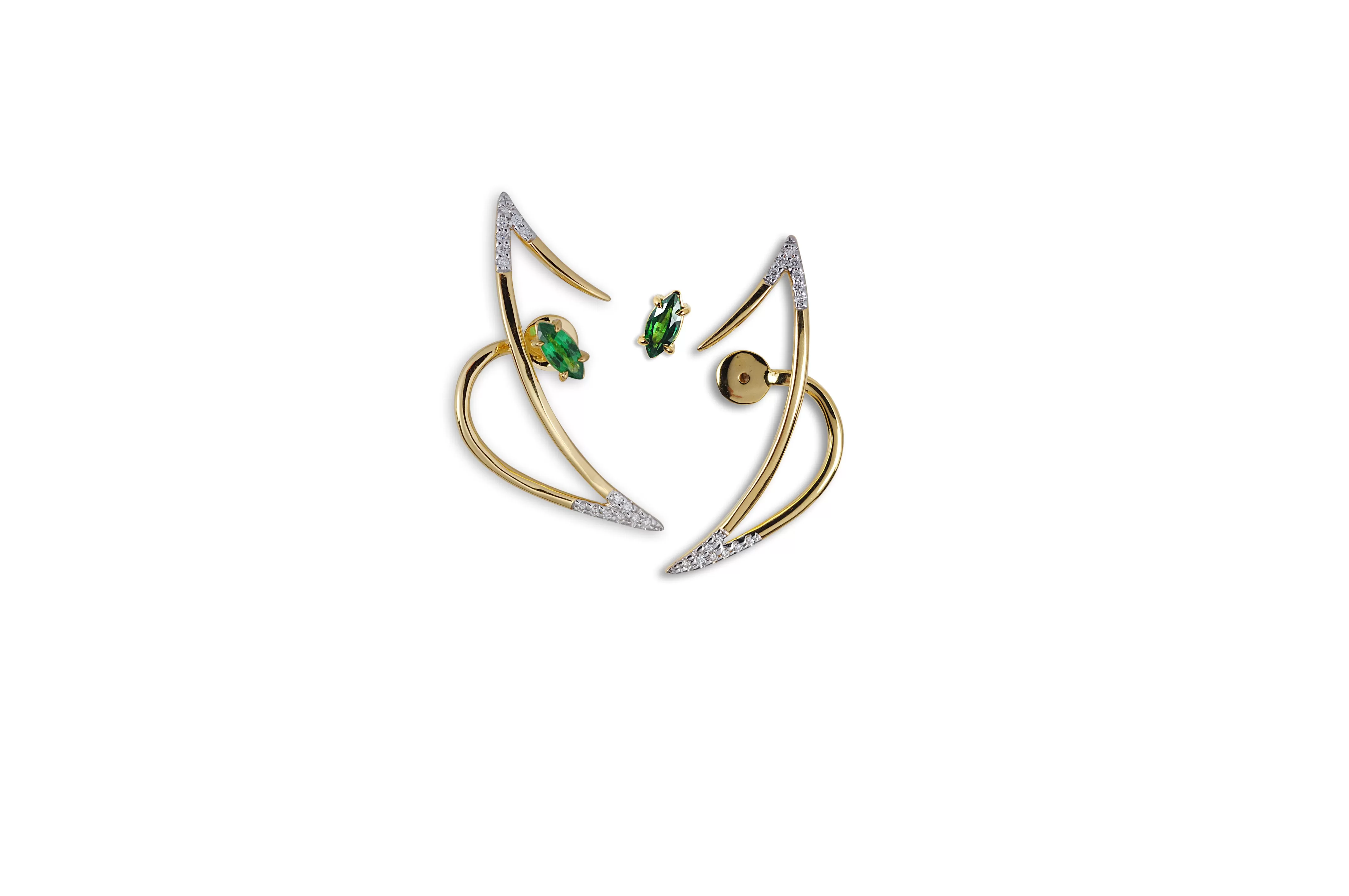 Le Phoenix Zeal II Tsavorite Garnet & Diamond Earrings