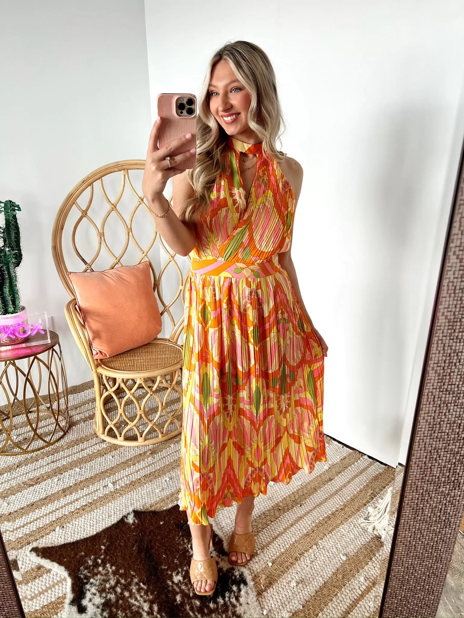 Lily Jane Printed Midi Dress