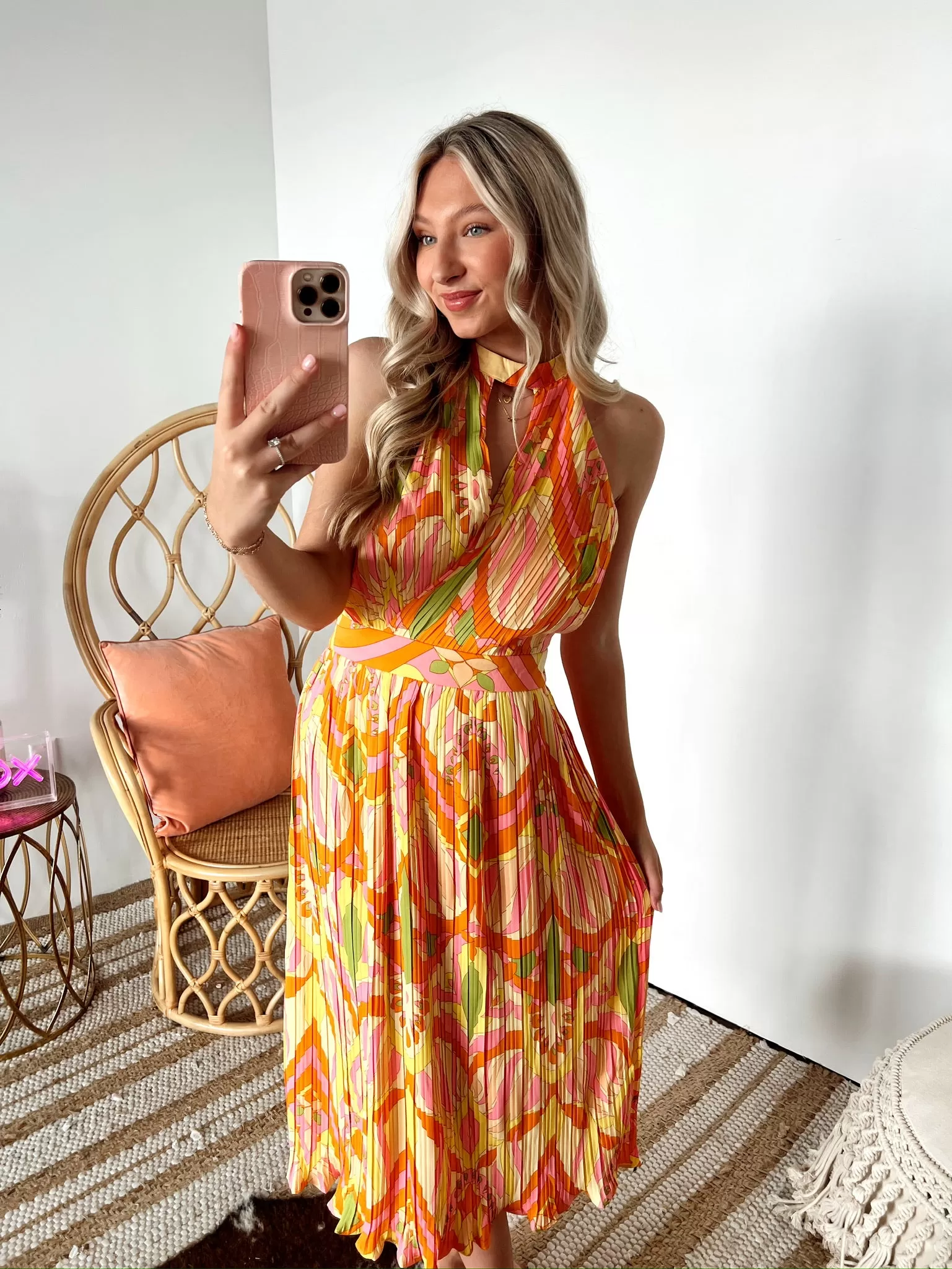 Lily Jane Printed Midi Dress