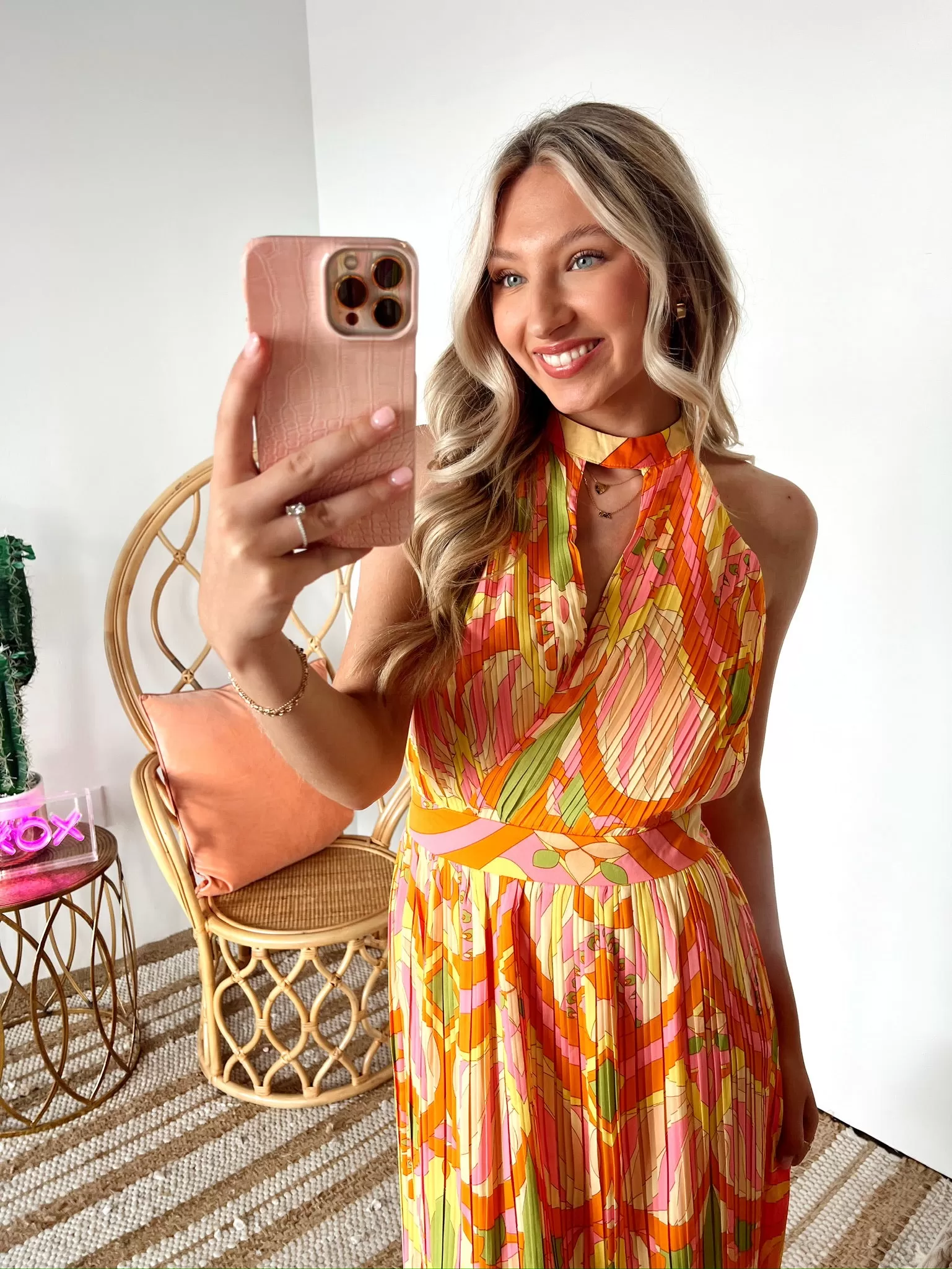 Lily Jane Printed Midi Dress