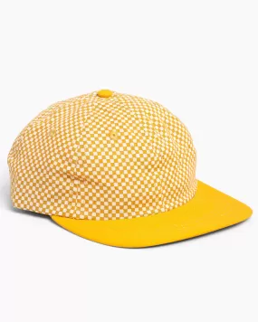 Lite Year Mini Check 6 Panel Cap Mustard