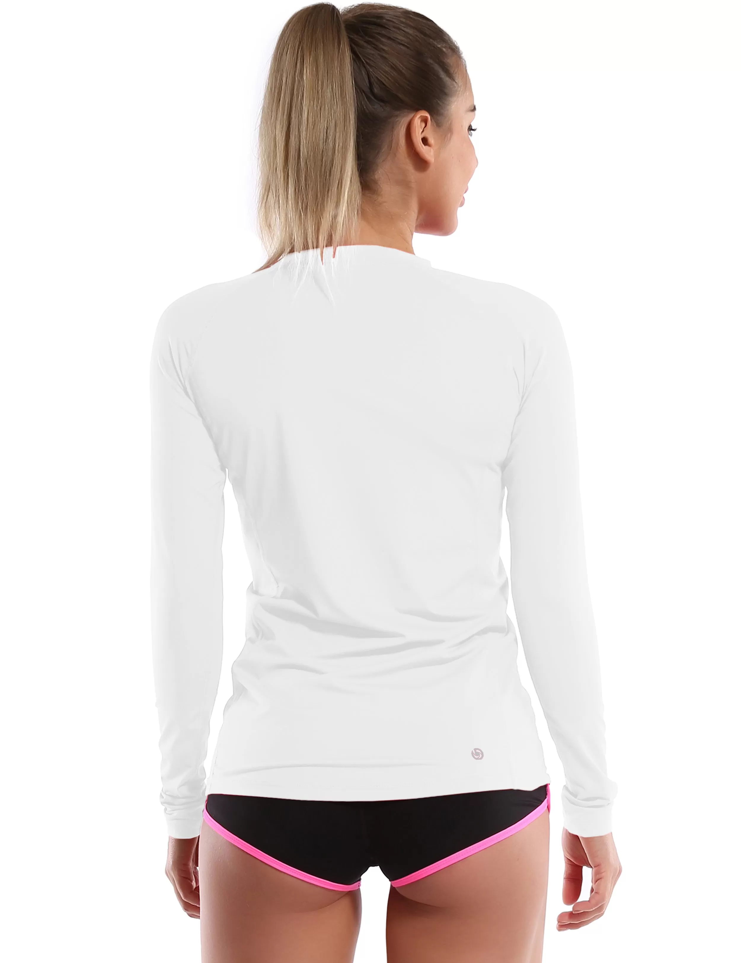 Long Sleeve UPF 50  Rashguard white