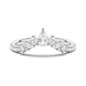 Luxe Lunette Graduated Moissanite Anniversary Wedding Band