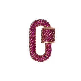 Marla Aaron 14k Gold All Stone Ruby Chubby Baby Lock