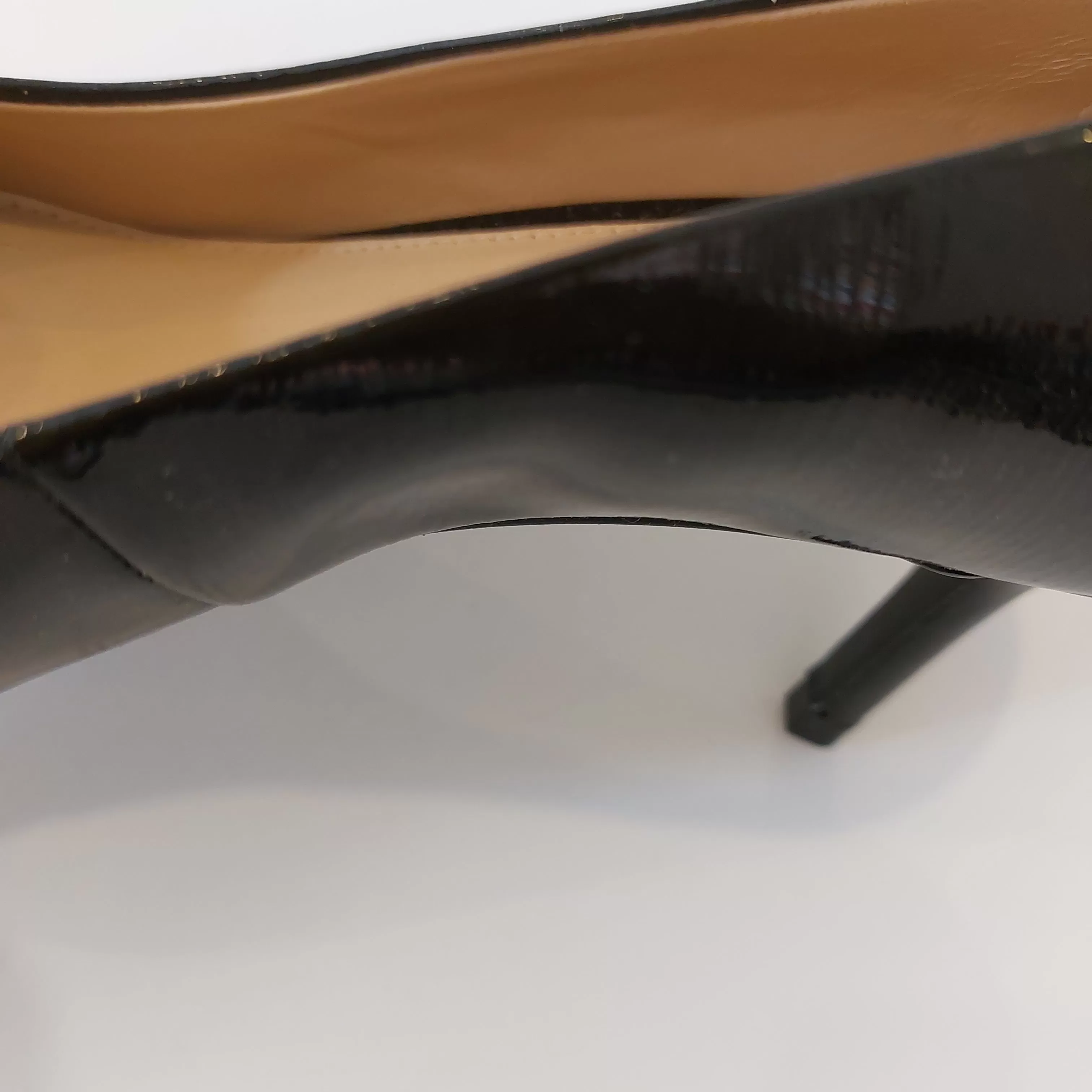 Michael Kors Black Pointed Patent Heels | Pre Loved |