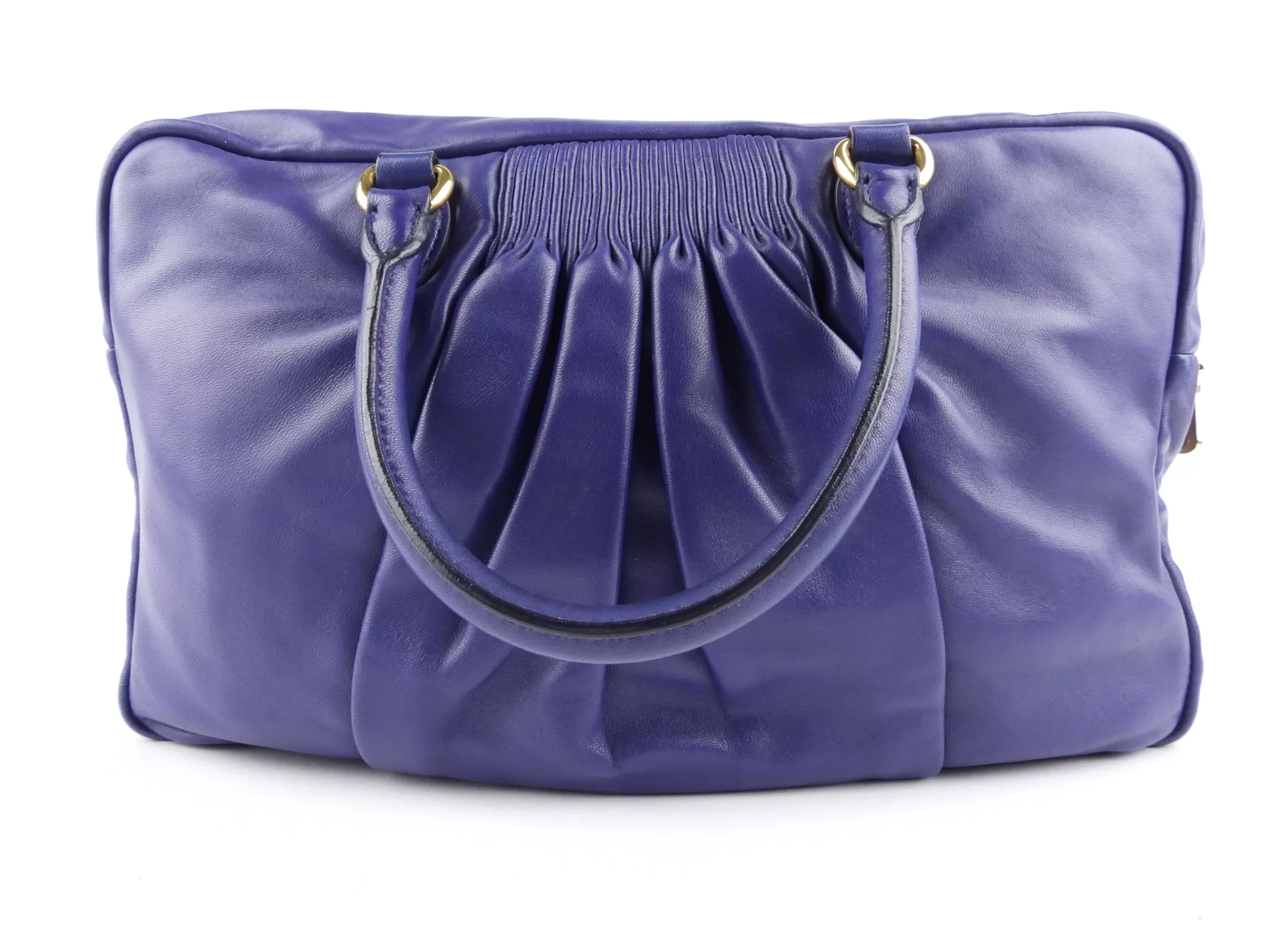 Miu Miu Purple Leather Two Way Handbag