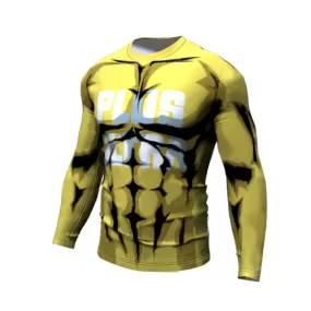 My Hero Academia Compression 'Plus Ultra Yellow' Premium Long Sleeve Rashguard