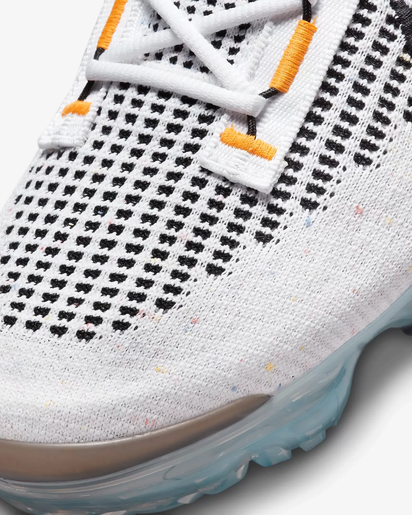 Nike Men's Air VaporMax 2021 Flyknit Shoes - White / Black / Anthracite / Kumquat