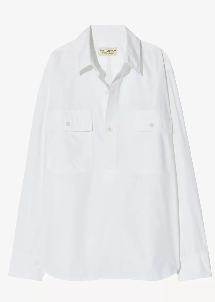 Nili Lotan Shae Shirt White