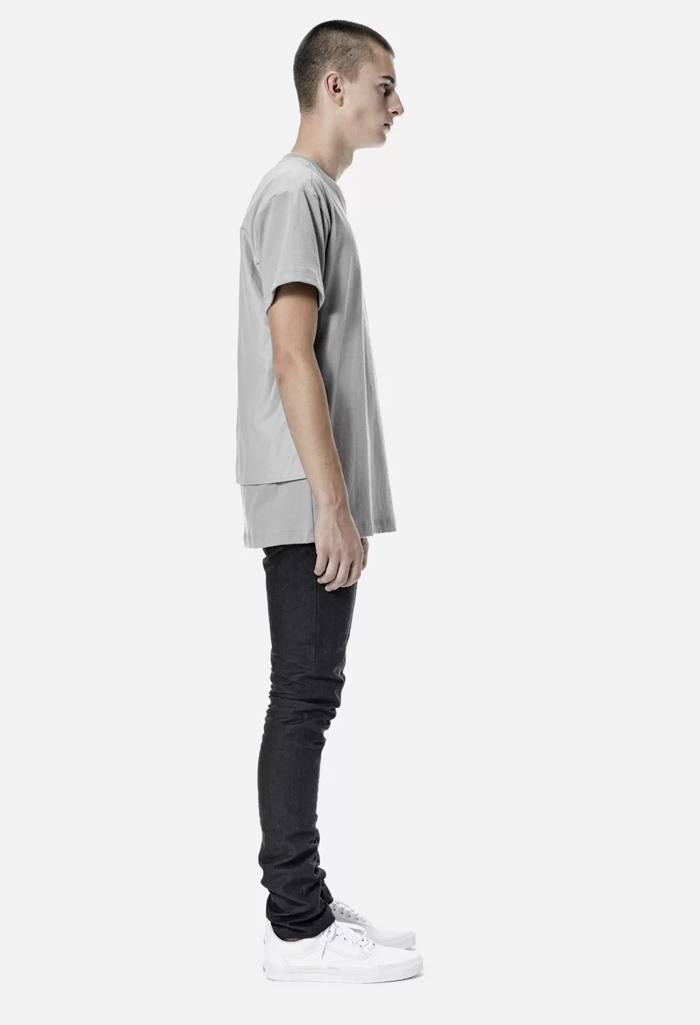 Nylon Panel Tee / Plaster