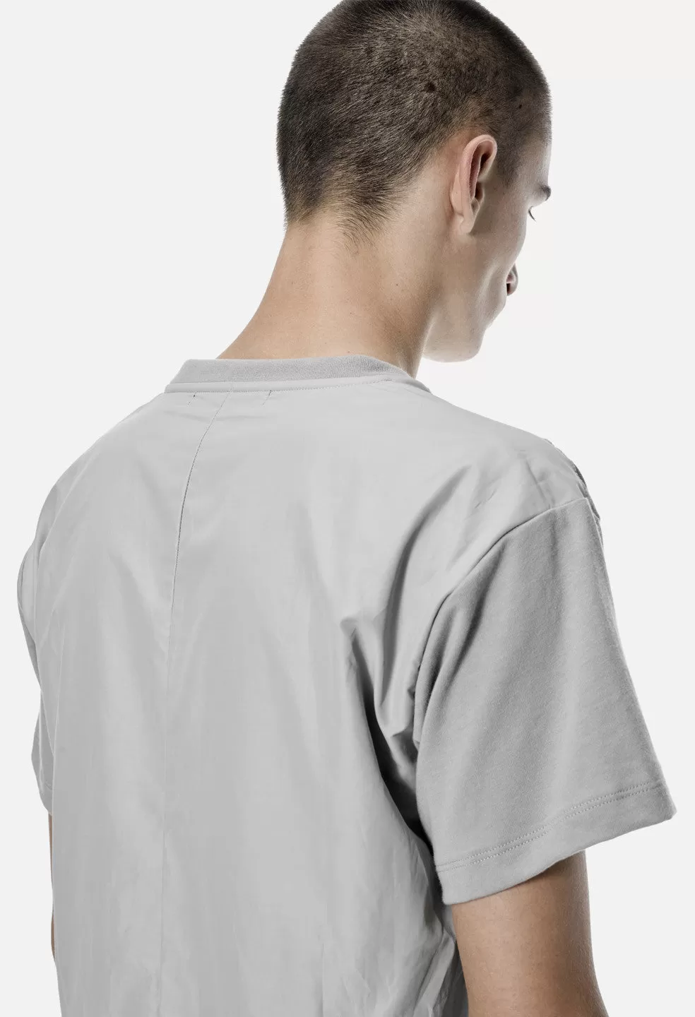 Nylon Panel Tee / Plaster