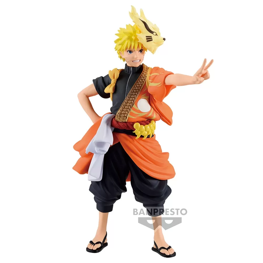 Original Banpresto Naruto shippuden  Uzumaki Naruto 20Th Anniversary Clothing Anime Figure Model Collectible Toys