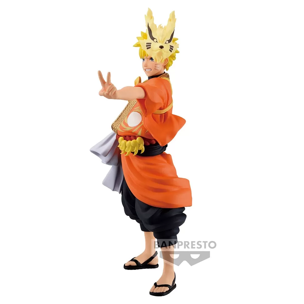 Original Banpresto Naruto shippuden  Uzumaki Naruto 20Th Anniversary Clothing Anime Figure Model Collectible Toys