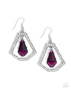 Paparazzi Poshly Photogenic Purple Earrings