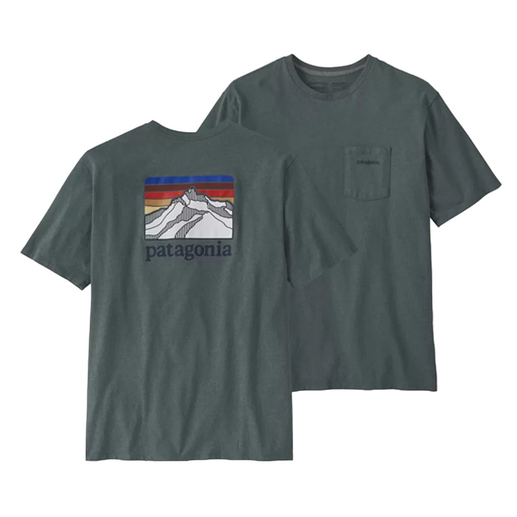 Patagonia Men's Line Logo Ridge Pocket Responsibili-Tee - Past Season