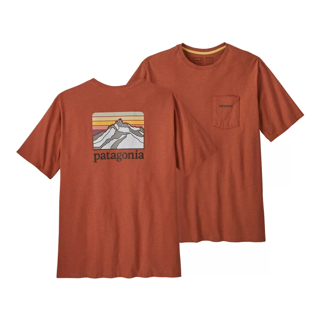 Patagonia Men's Line Logo Ridge Pocket Responsibili-Tee - Past Season