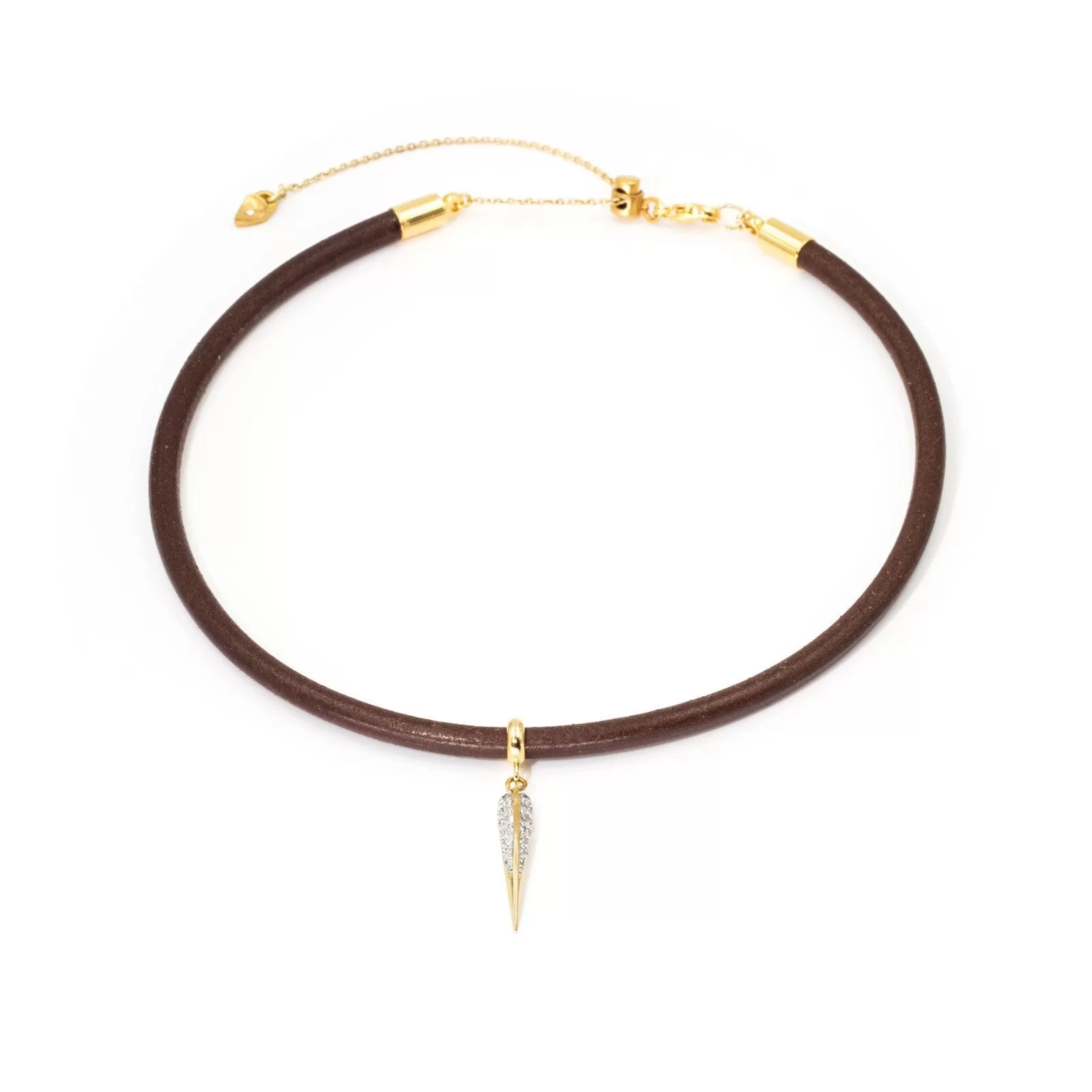 Phoenix - Beak Leather Choker Necklace