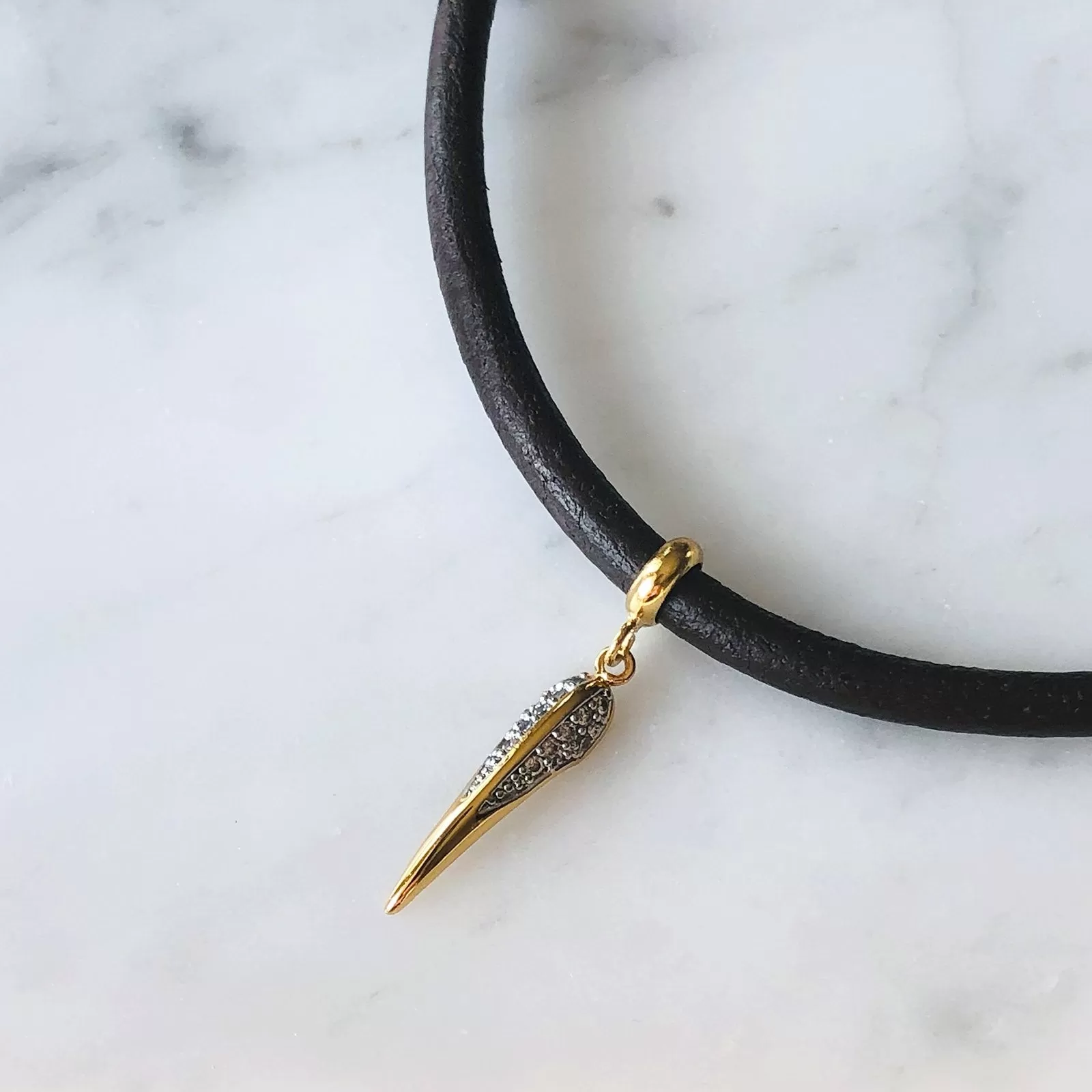 Phoenix - Beak Leather Choker Necklace