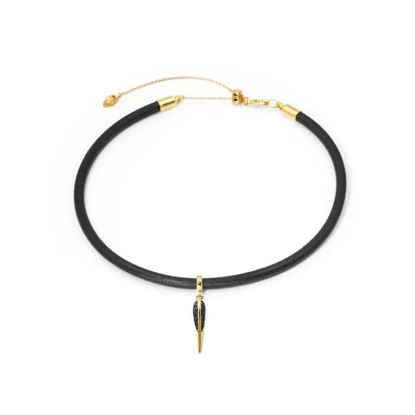 Phoenix - Beak Leather Choker Necklace