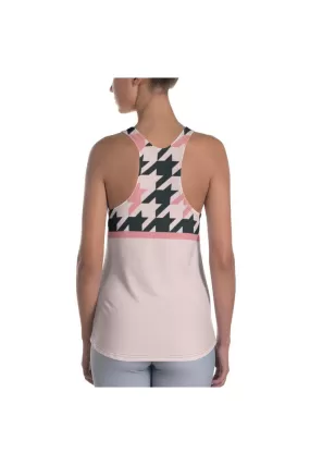 Pink Houndstooth Women's Racerback Tank