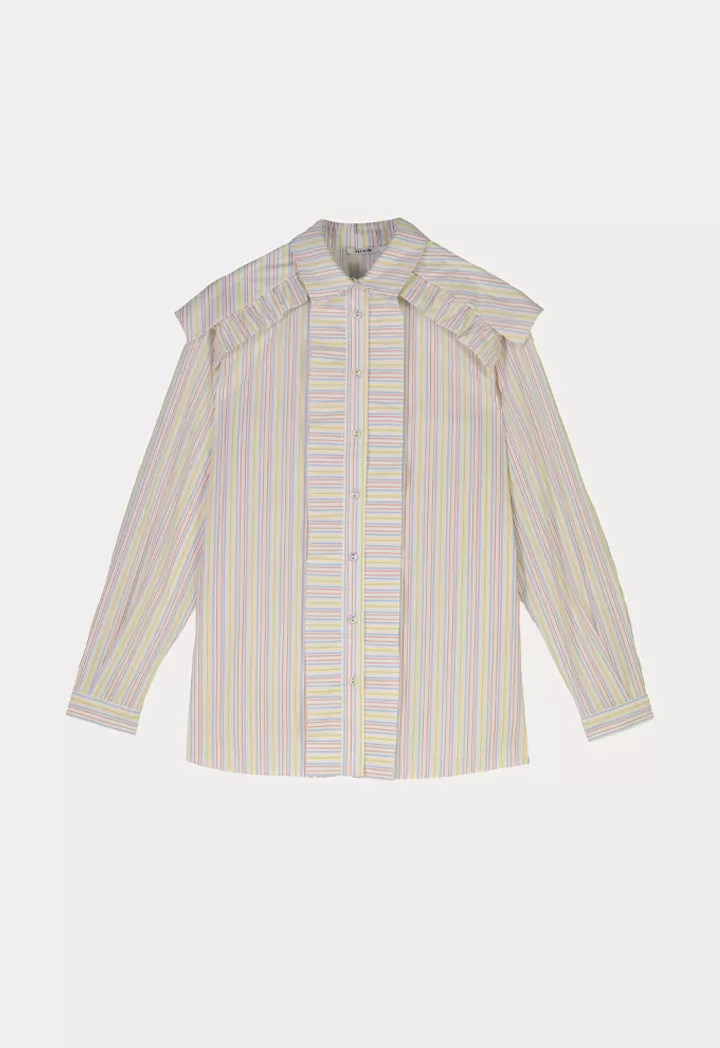 Pleated Printed Full Sleeve Shirt