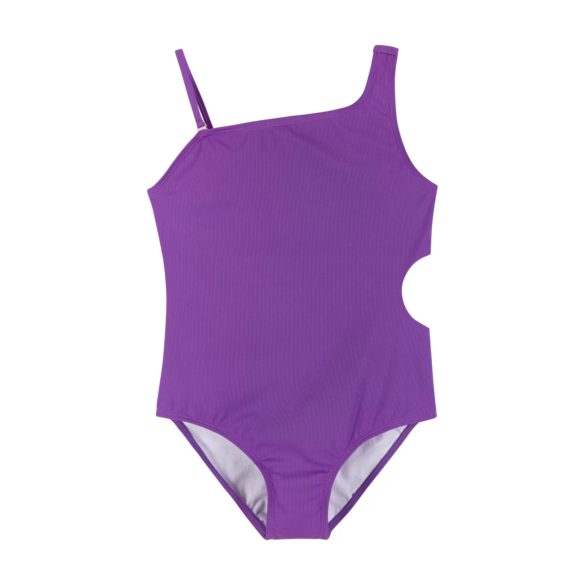 Purple Rib Swimsuit (Size 7-16 Years)