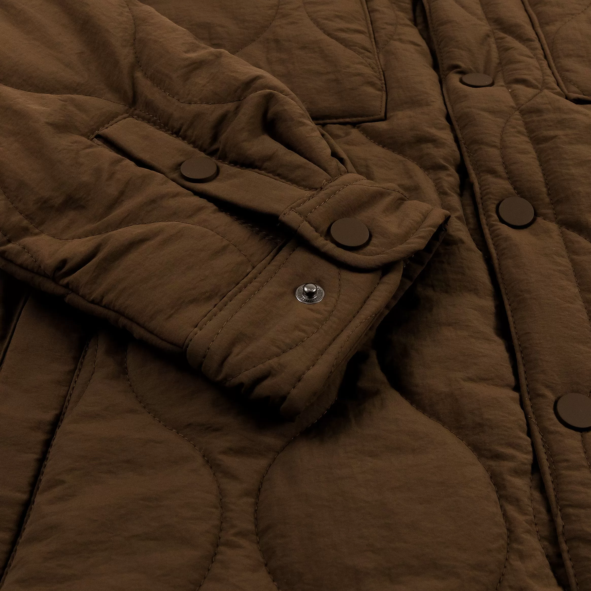 Quilted Woven Mens Jacket (Brown)