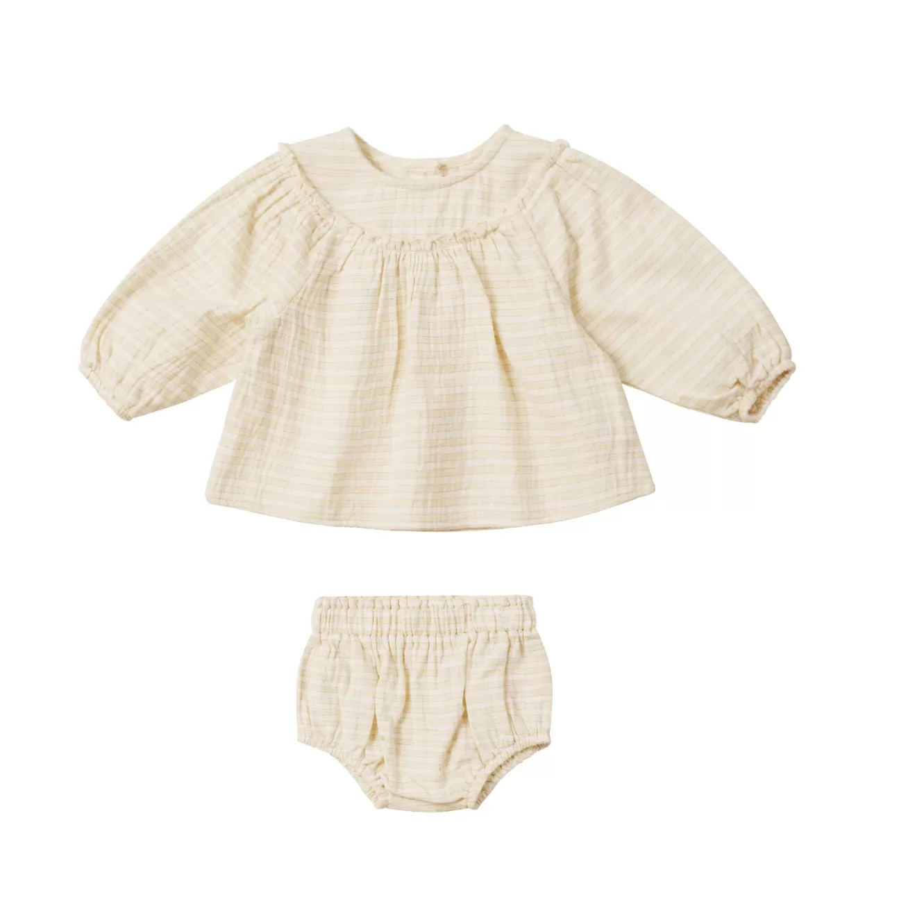 Quincy Mae - Lemon Stripe Mia Top   Bloomer Set