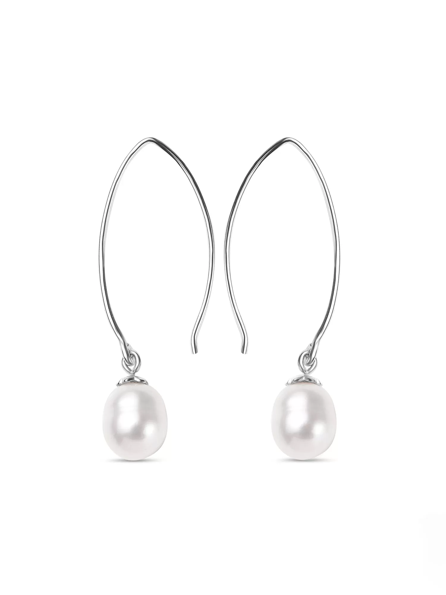 Real Pearl Drop Chic Earrings For Girls