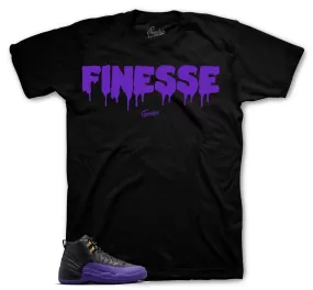 Retro 12 Field Purple Shirt - Finesse - Black