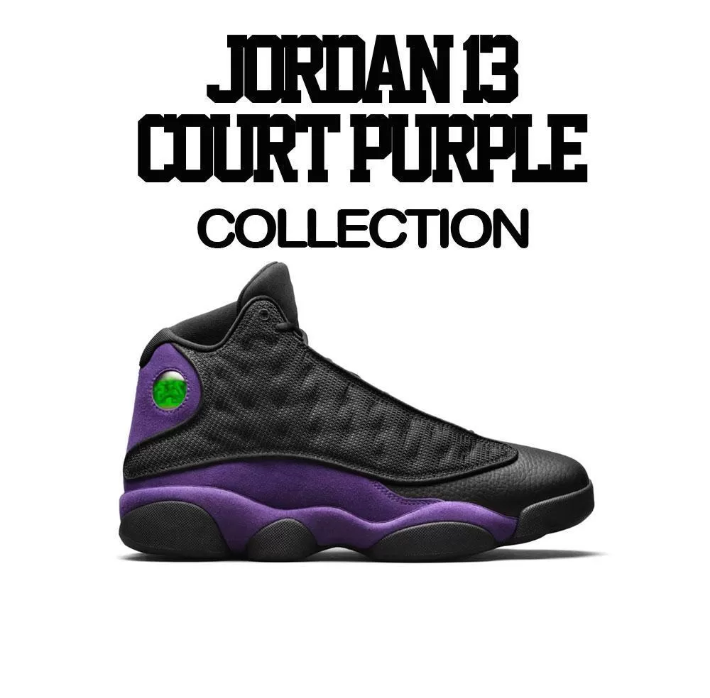 Retro 13 Court Purple Sweater - Dripping Greatness - Black