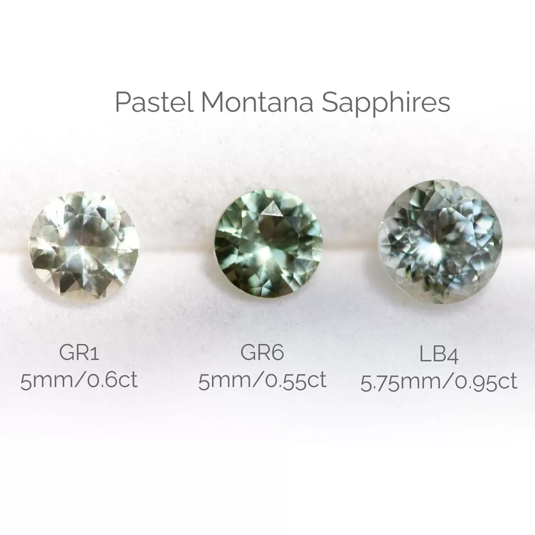 Round Cut Light Green 5mm/0.55ct Fair Trade Montana Sapphire #GR6 Loose Gemstone