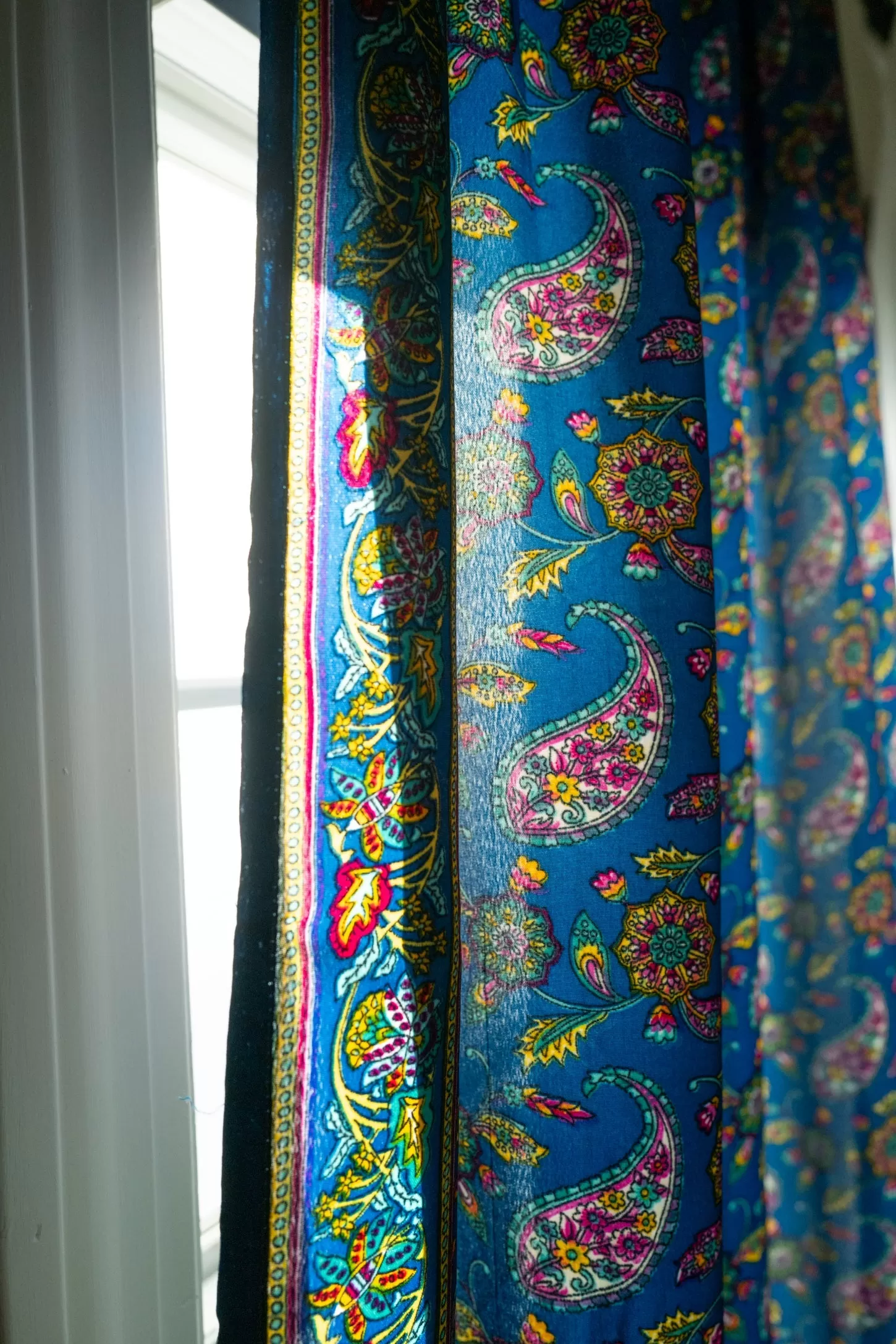 Sari Inspired Floral Curtain Panel