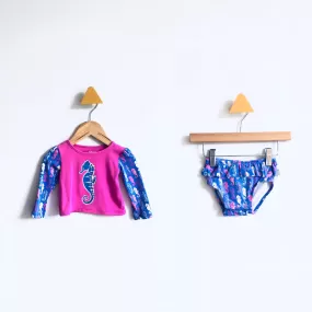 Seahorse Rashguard Swim Set // 3-6M