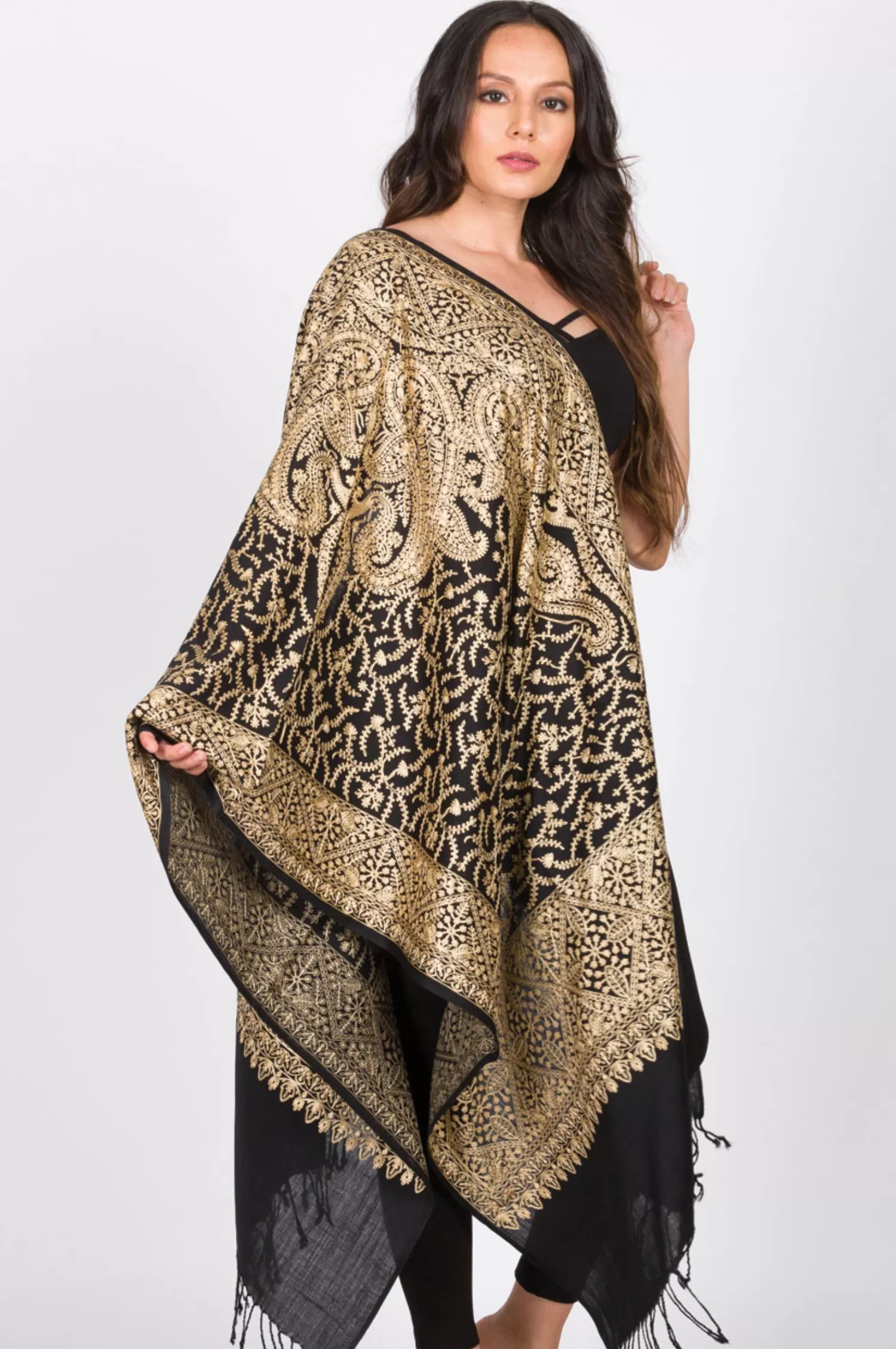 Sevya Sanika shawl, embroidered