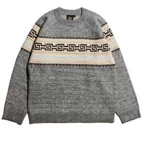 SexHippies Fair Isle Sweater Medium Grey/Black