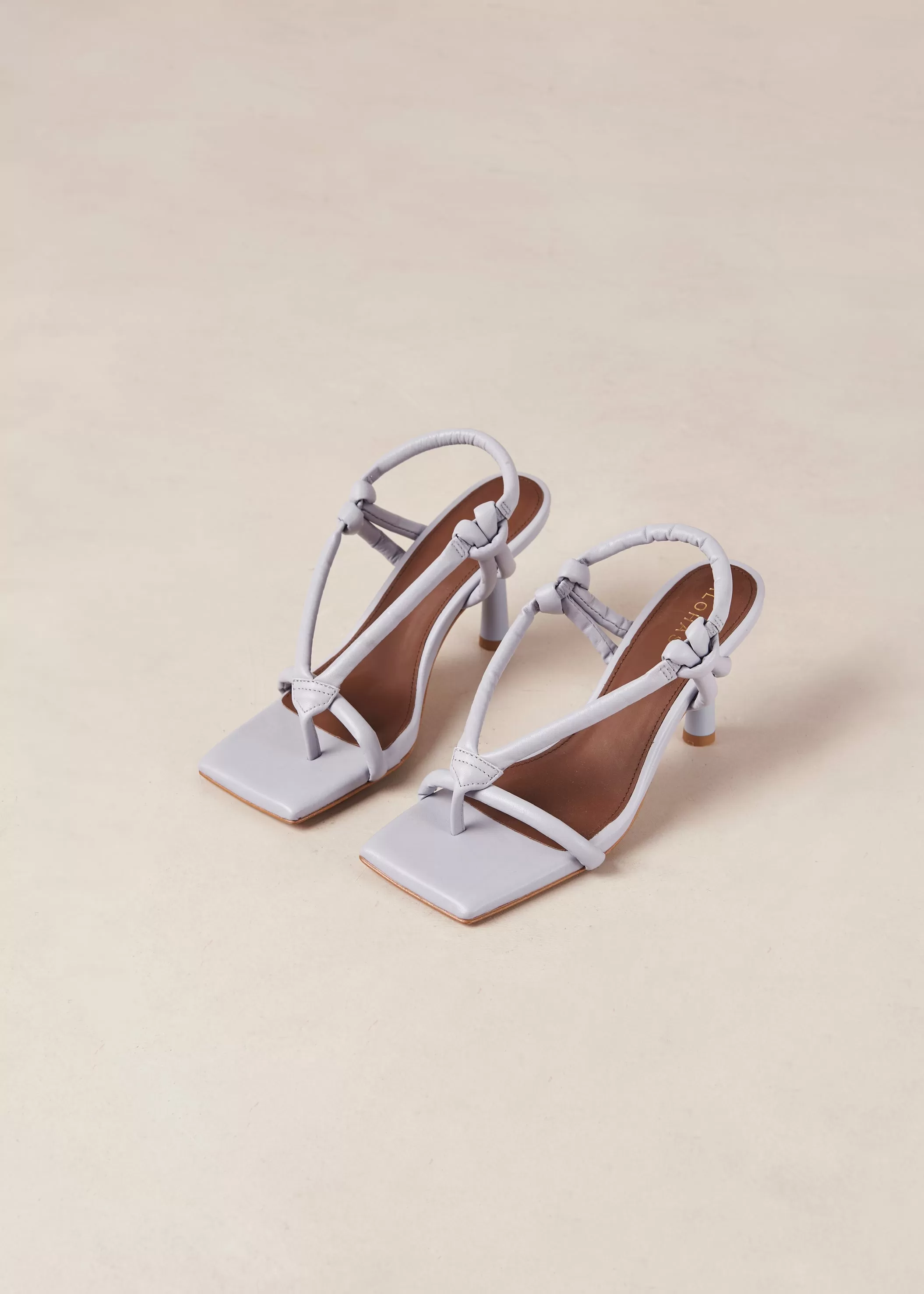 Sheila Mauve Leather Sandals