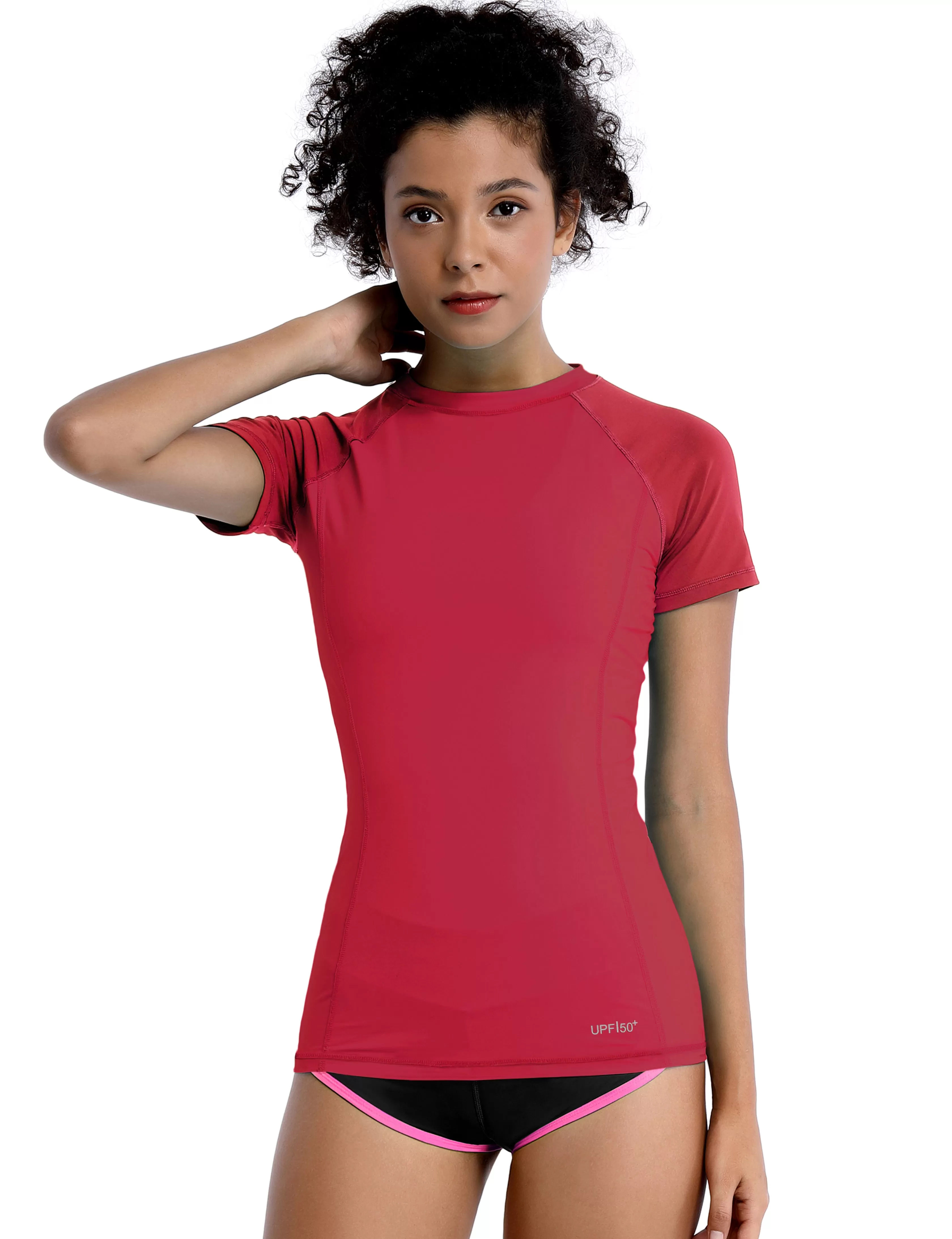 Short Sleeve UPF 50 Rashguard rosecoral