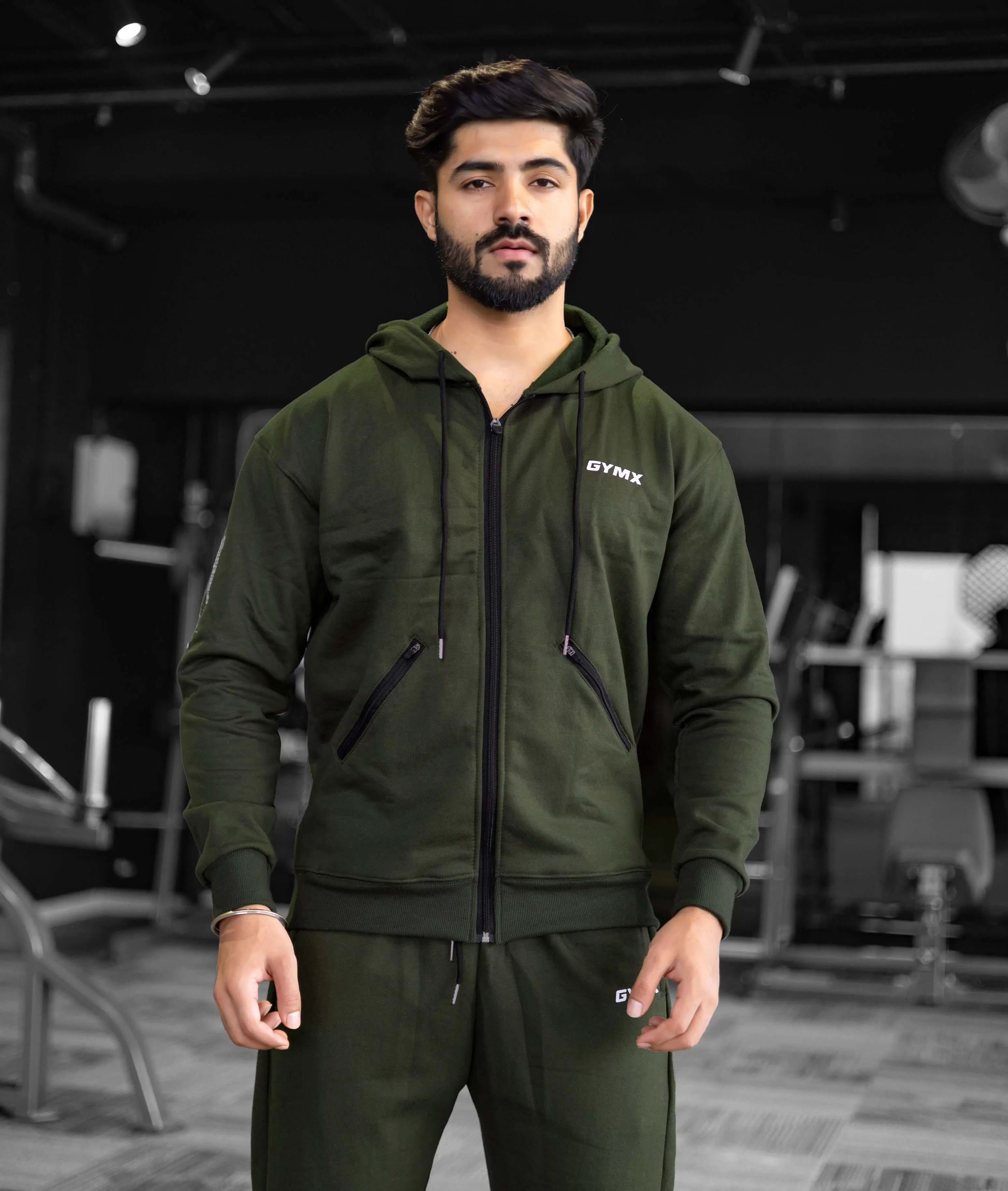 Signature Oversized GymX Hoodie: Military Green