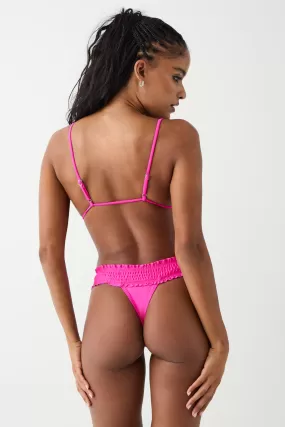 Sofia Micro Shine Bikini Bottom - Candy Pink