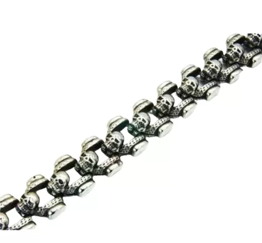 Stainless Steel 18 Skulls Retro  Bracelet