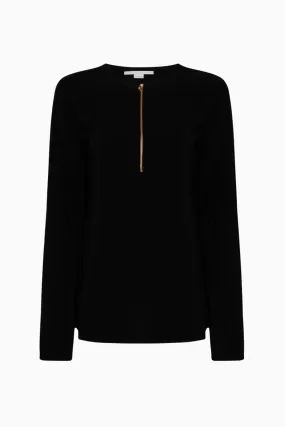 Stella McCartney Iconic Half Zip Top - Black