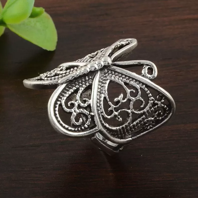 Sterling Silver Butterfly Ring