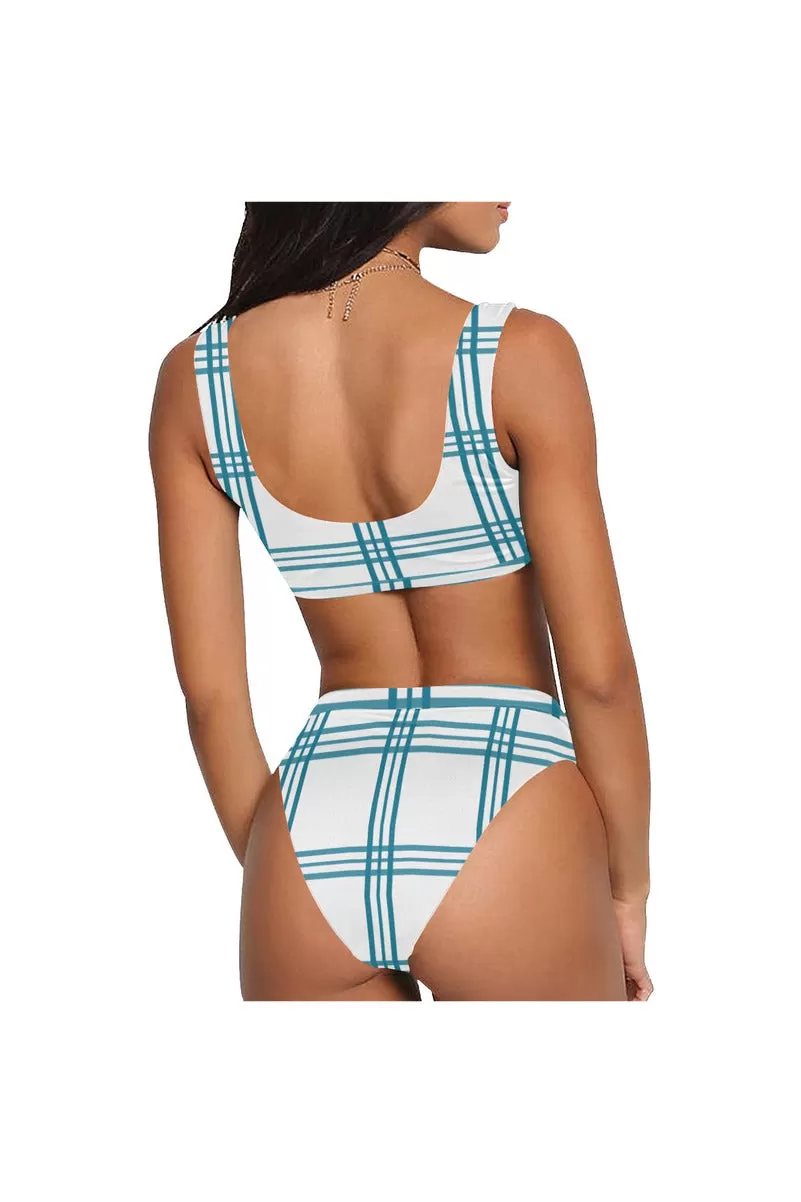 Tattersall  Sport Top & High-Waist Bikini Swimsuit