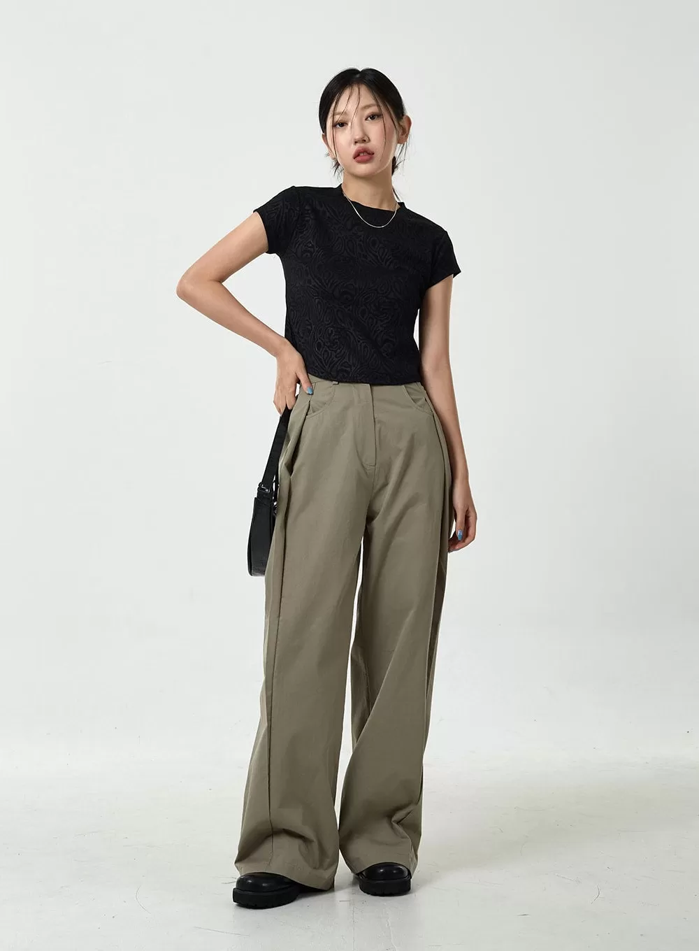 Textured Cropped T-Shirt CU14