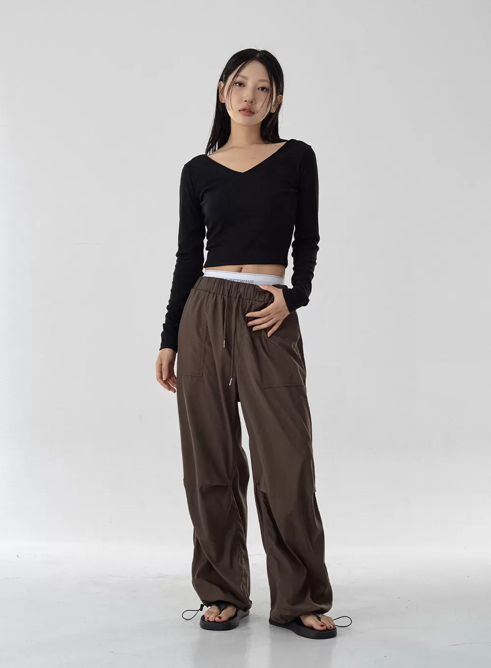 Two Way Long Sleeve Crop Top CG11