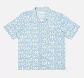 Universal Works - Road Shirt In Blue Takihyo Print