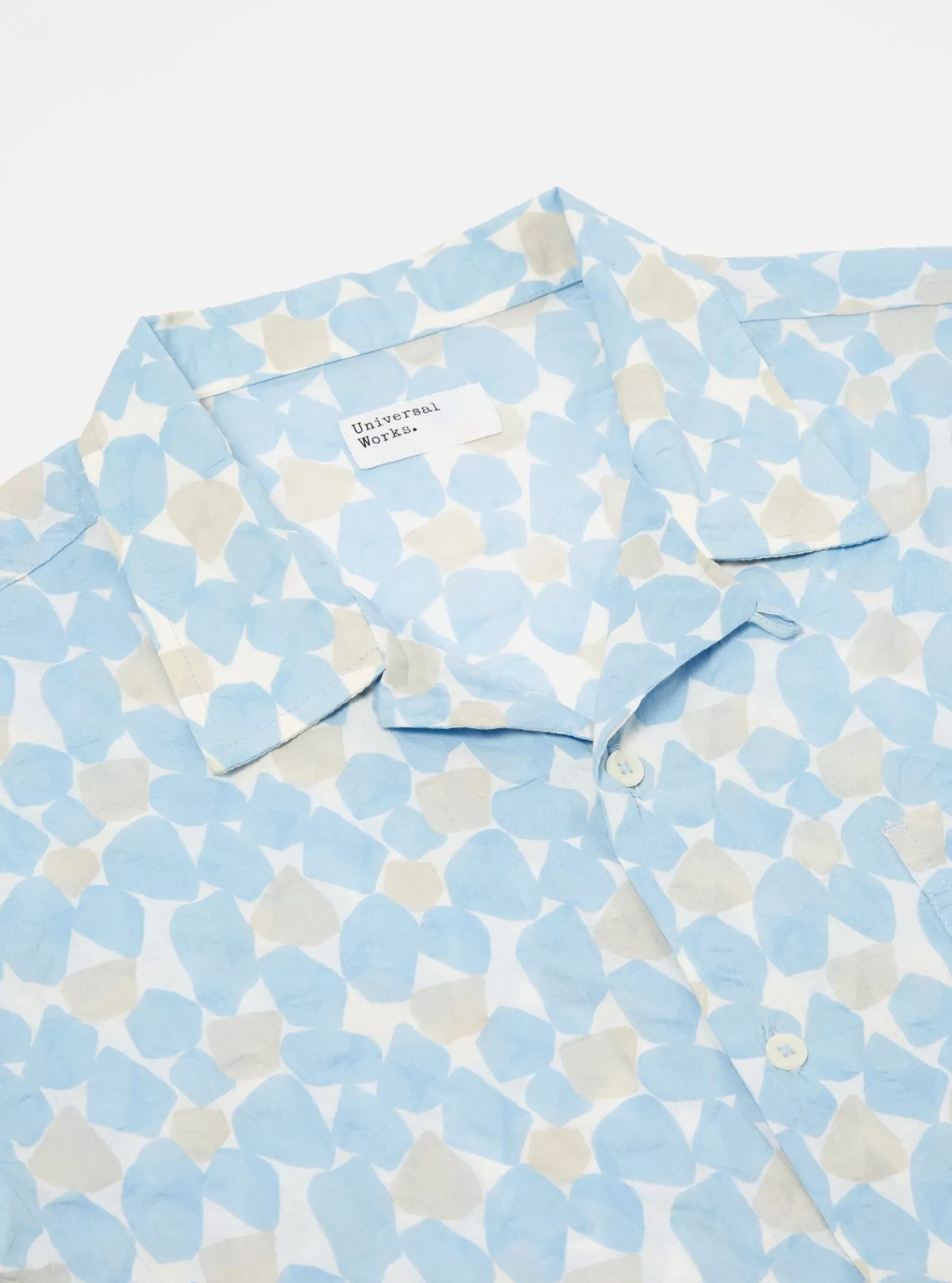 Universal Works - Road Shirt In Blue Takihyo Print