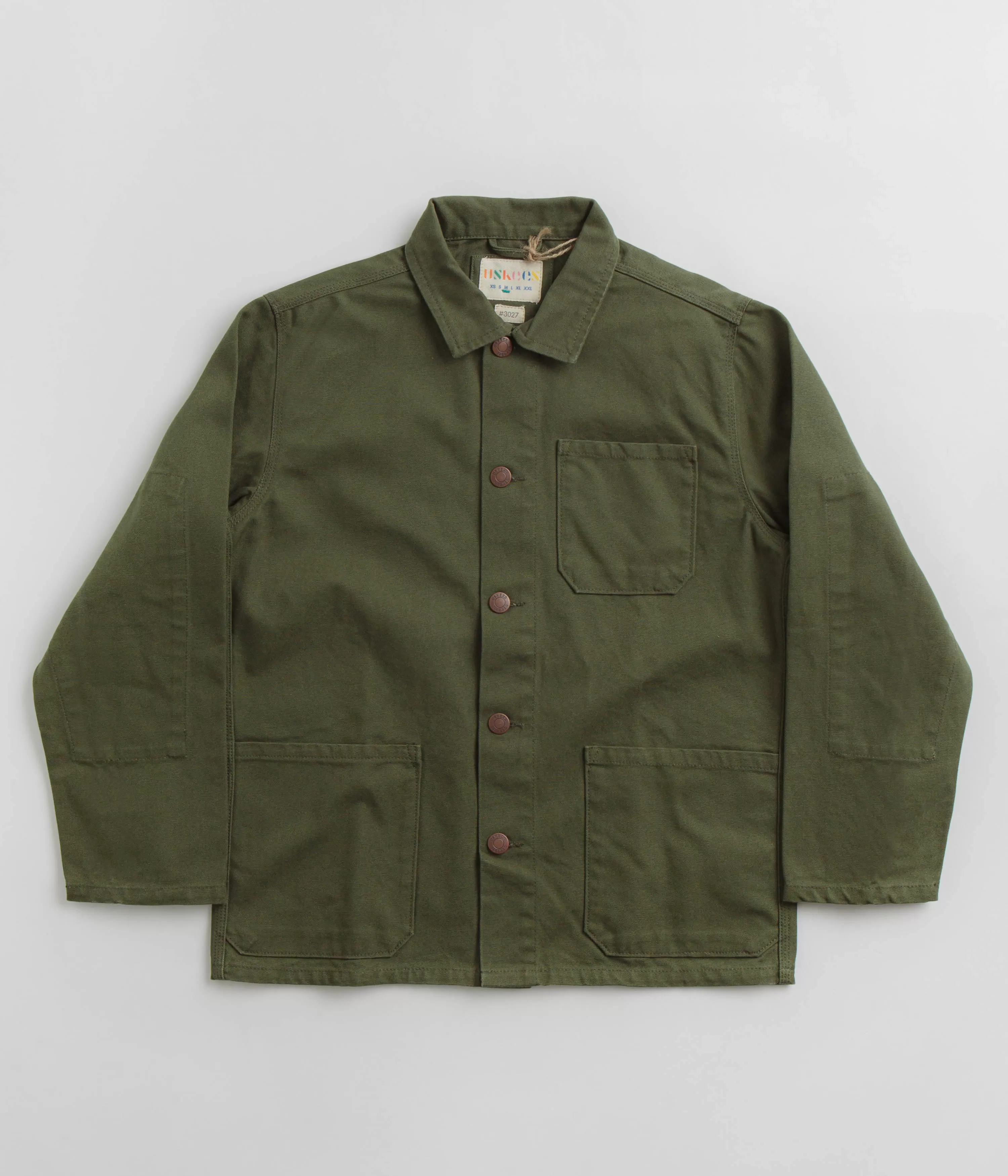 Uskees 3027 Canvas Buttoned Overshirt - Coriander