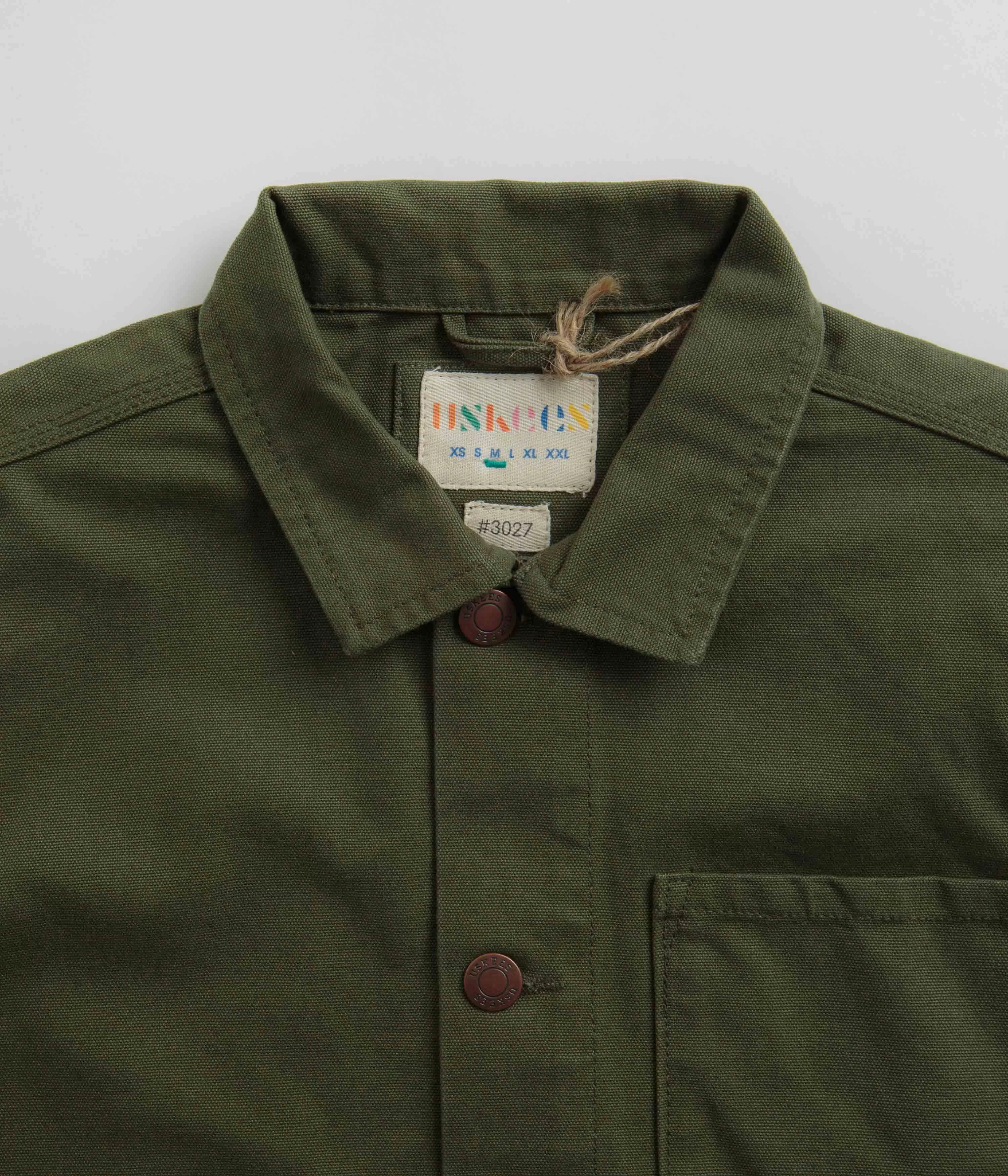 Uskees 3027 Canvas Buttoned Overshirt - Coriander